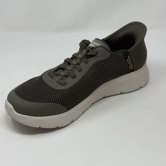 Skechers Go Walk Flex Shoes Mens 9 Extra Wide Fit Brown Hands Free Slip Ins - Picture 7 of 16